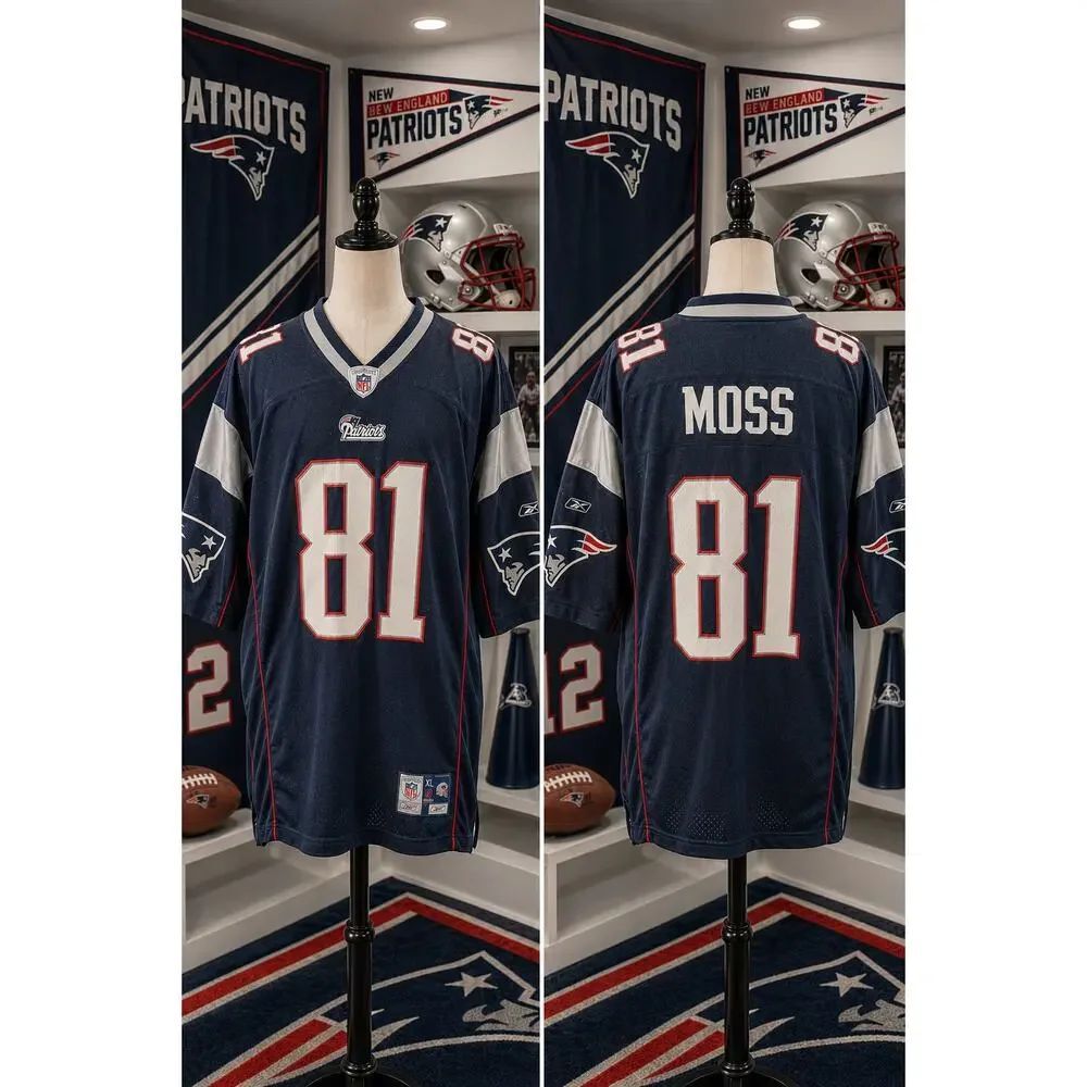 Vintage Reebok Randy Moss Patriots NFL Authentic Jersey XL +2